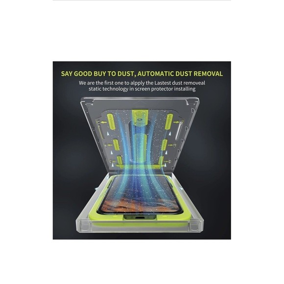 WSKEN IPHONE 14 PRO MAX SCREEN PROTECTOR WITH DUST CLEAN INSTALLING HOUSE-2 6.7" - Picture 4 of 6